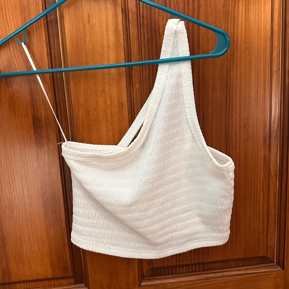 American Eagle Outfitters White Ribbed Tank Top